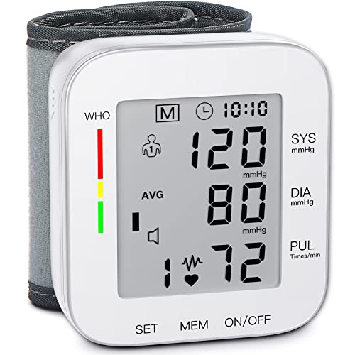 MMIZOO Blood Pressure Monitor Wrist Bp Monitor Large LCD Display...
